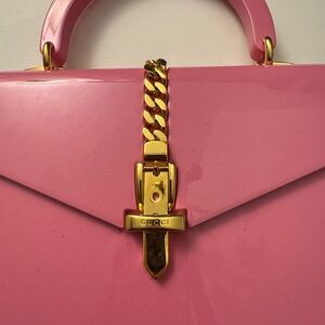 Gucci Pink Handbag with Gold Accents